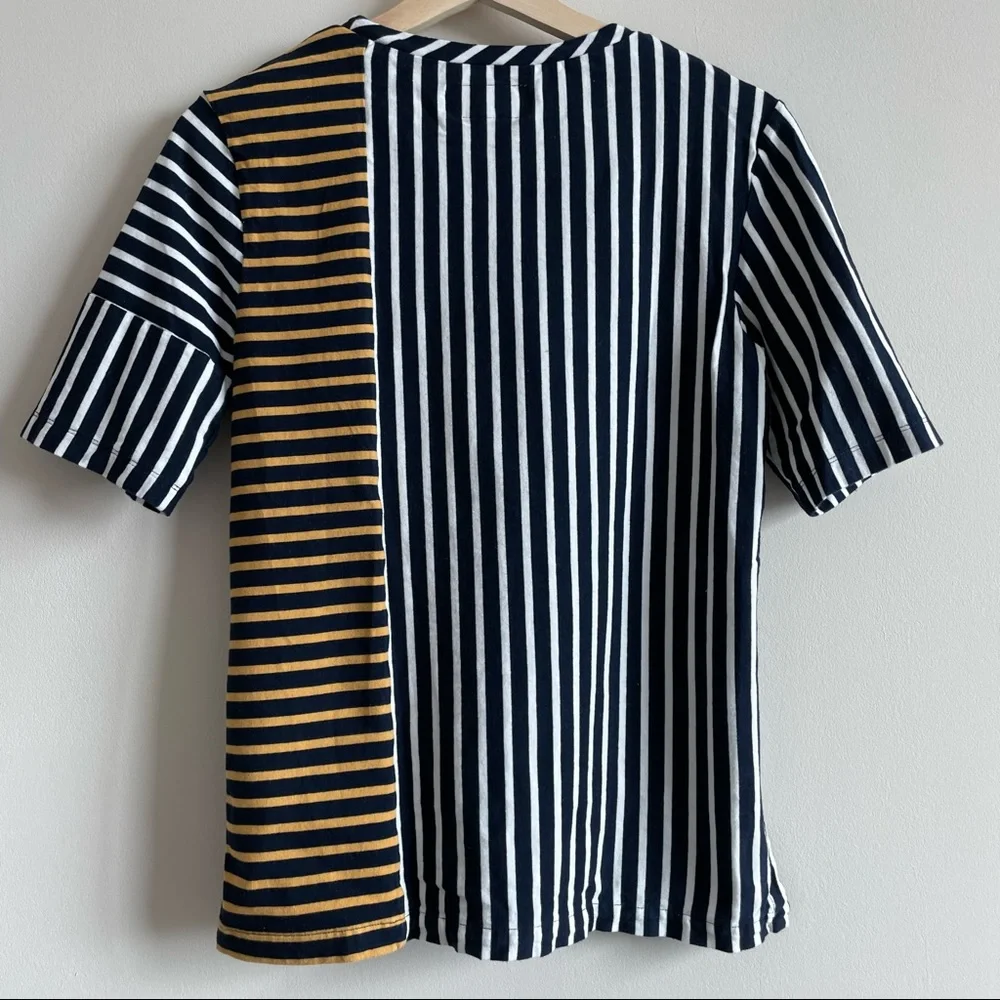 Derek Lam 10 Crosby Striped Color-block Tee